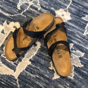 black Birkenstock sandals